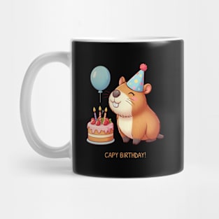 Capy Birthday Capybara Kawaii Mug